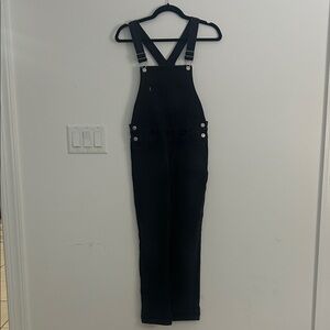 Levis Kids Black Denim Overalls Straight Leg Size 12 Reg